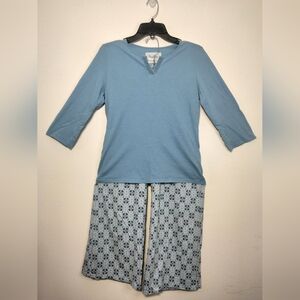 Nautica Sleepwear 2 Piece Women's Pajama Set PJs Blue